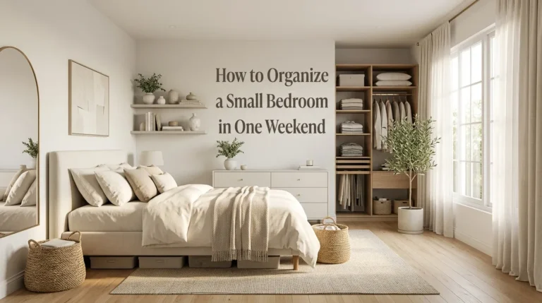 How to Organize a Small Bedroom in One Weekend