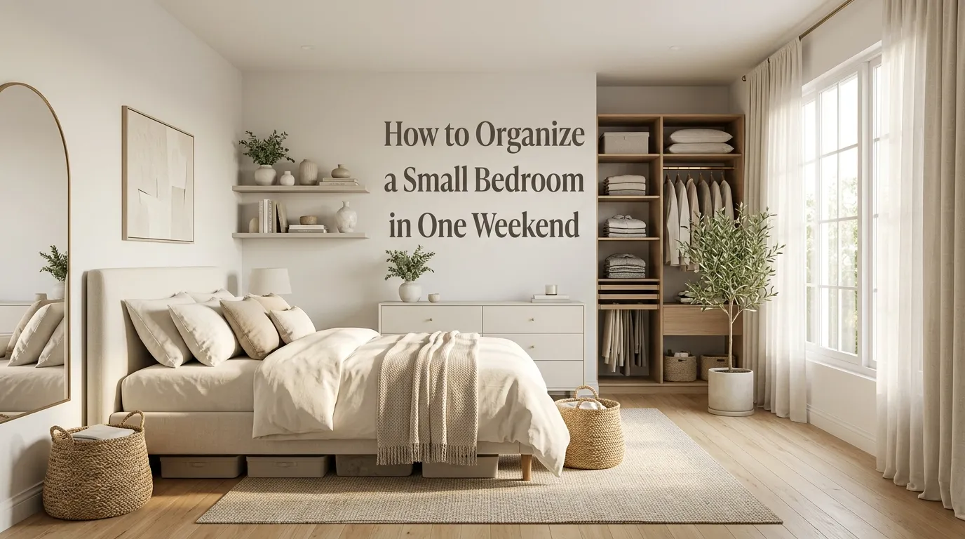 How to Organize a Small Bedroom in One Weekend