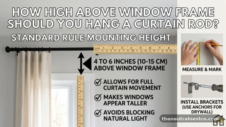 How High Above the Window Frame Should You Hang a Curtain Rod?