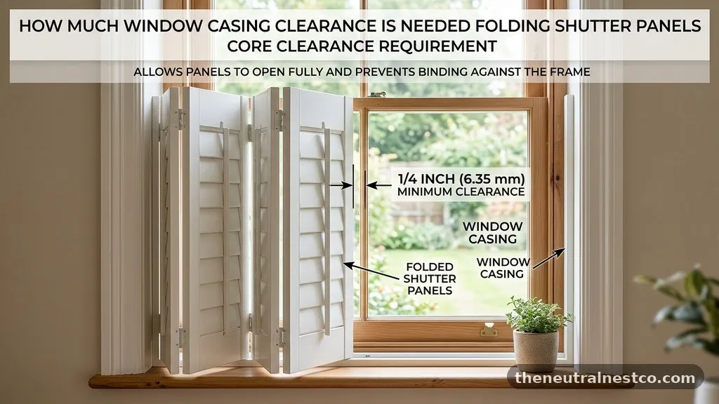 How Much Window Casing Clearance Is Needed for Folding Shutter Panels?
