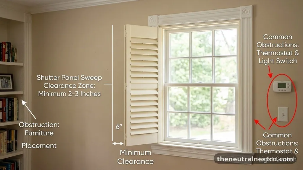 Managing Obstructions Around the Window - How Much Window Casing Clearance Is Needed for Folding Shutter Panels?
