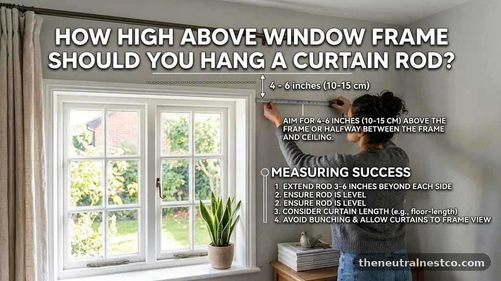 Measuring for Success - How High Above the Window Frame Should You Hang a Curtain Rod?