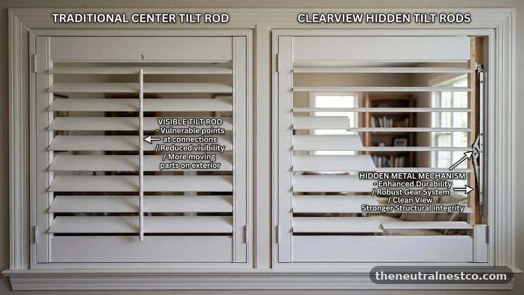 Mechanical Design and Structural Integrity - Clearview Hidden Tilt Rods vs Traditional Center Tilt Rods: Durability