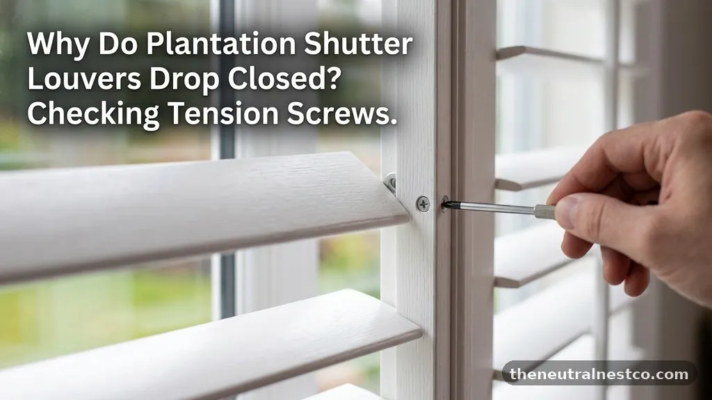 Preventing Future Loosening - Why Do Plantation Shutter Louvers Drop Closed on Their Own (Tension Screws)?