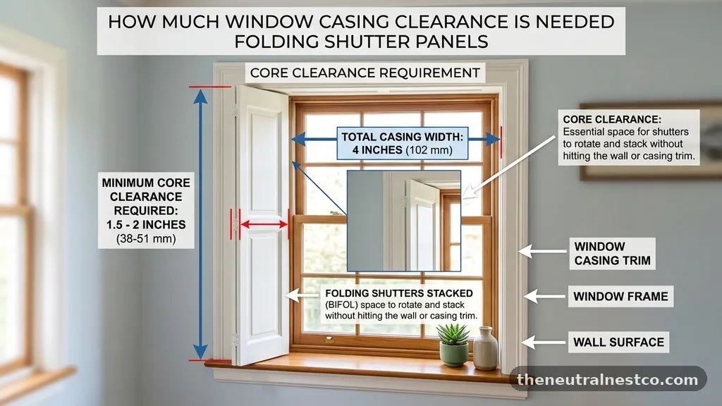 The Core Clearance Requirement - How Much Window Casing Clearance Is Needed for Folding Shutter Panels?