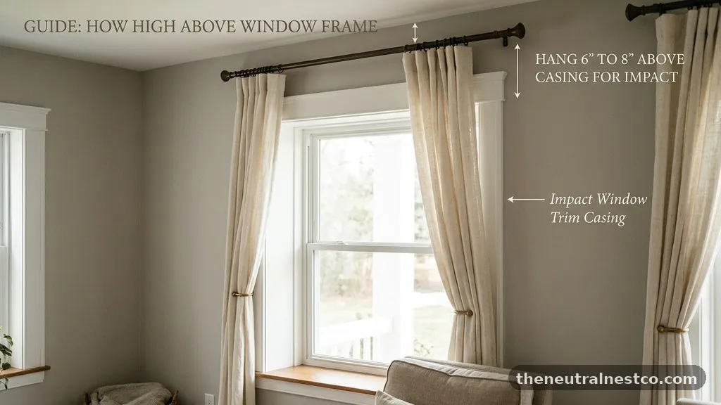 The Impact of Window Trim and Casing - How High Above the Window Frame Should You Hang a Curtain Rod?