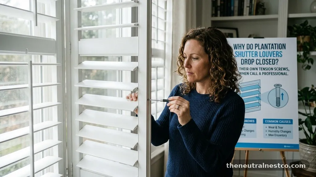 When to Call a Professional - Why Do Plantation Shutter Louvers Drop Closed on Their Own (Tension Screws)?